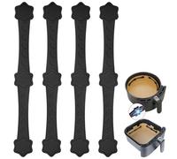 4 Imanes de Silicona para Papel Freidora Aire Cuadrado - Tiras de 13,5 cm, Fáciles de Usar - Accesorios Freidora de Aire Philips, Ninja, Cecotec Cosori Cesta Individual