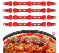 4 imanes para papel de horno Airfryer de silicona, imanes para papel de horno, largos, fuertes, magnéticos, freidoras de aire caliente, universales, para todas las marcas y modelos de freidoras de