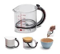 4-in-1 Adjustable Measuring Cup,All-in-1 Adjustable Measuring Cup with Scraper-Style Seal Base,Space-Saving Easy to Clean No Waste Design for Cooking & Baking Liquids and Dry Ingredients (1Pc)