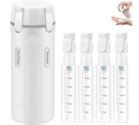 4 in 1 Compact Containers with Internal Rotating SelectionTravel Size Toiletries Bottles - Leakproof Refillable Dispenser, Portable Liquid Storage, Airplane Approved Kit, Shower Set for Shampoo