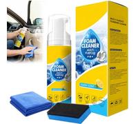 4-in-1 Foam Cleaner All Purpose, Car Interior Cleaner & Protectant, Professional Foam Multi Purpose for Leather Plastic & Fabric Car Kitchen Bathroom & Sofa, Non-Greasy Finish (1)