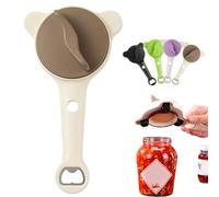 4-In-1 Jar Opener for Weak Hands, Adjustable Ergonomic Jar Openers for Seniors, Fit 1-3.5" Bottle Opener Gripper for Arthritic Hands for Jars Cans Wine Bottles, Home Kitchen Helper (Beige)
