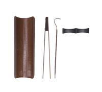 4 in 1 Kungfu Tea Set Copper Tea Scoop Tea Clip Tea Spoon Chinese Tea Tool Set Ceremony Accessories for Home Restaurant