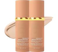 4 in 1 Liquid Foundation-Sun protection,Lightweight, Long Lasting,Oil Control, Moisturizing Medium Full Coverage Concealer with SPF 50+, All Day Flawless Waterproof Foundation (2PCS)