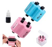 4 in 1 Math Roller Stamp Set, 4 in 1 Math Stamp Roller, Randomized Addition, Subtraction, Multiplication & Fill-in-the-Blank Practices, Refillable Reusable Maths Stamp (Blue+Pink)