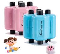 4 In 1 Math Stamp Roller, 4-In-1 Math Practice Roller Stamp Set, Multiplication & Fill-In-The-Blank Practice, Roller Digital Teaching Stamps with Refill Ink, Classroom & Home Use (Blue+Pink)