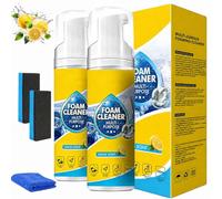 4-In-1 Multi-Enzyme Foam Cleaner 5oz, All-Purpose Deep Cleaning Spray for Car Interior, Foam Cleaner Spray,Multi Purpose Compost for Outdoor Plants,Lemon Fresh Scent (2PCS)