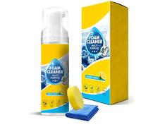 4-in-1 Multi-Enzyme Foam Cleaner, 5oz Deep Cleaning Spray with Lemon Scent, No Rinse Foam Cleaner for Car Leather Seat, Kitchen Grease, Bathroom and Sofa Fabric (1 PC)