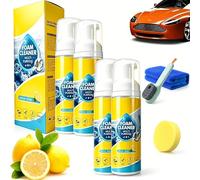 4-In-1 Multi-Enzyme Foam Cleaner, Foam Cleaner All Purpose, Foams Cleaners Spray, No-Rinse Cleaners For Car Interior, Kitchen, Bathroom Tiles, Sofa Upholstery (4PC)