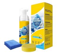 4 In 1 Multi Enzyme Foam Cleaner, Powerful Multipurpose Car Interior Foam Cleaners, Deep Cleaning Foam Spray with Lemon Fresh Scent for Kitchen Bathroom Sofa