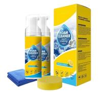 4 In 1 Multi Enzyme Foam Cleaner, Powerful Multipurpose Car Interior Foam Cleaners, Deep Cleaning Foam Spray with Lemon Fresh Scent for Kitchen Bathroom Sofa