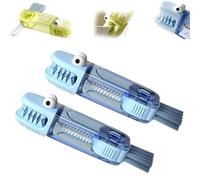 4-in-1 Multi-Function Gap Cleaner, Crocodile Shape Kitchen Cleaning Brush, Crocodile 4-in-1 Multi-Function Gap Cleaner, Crevice Cleaning Tools (2*Blue)