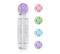 4-in-1 Multi-Function Paper Trimmer, Bidirectional Papers Cutter 4 in 1 Multi-Function with Straight, Wave, Creasing Blades, for Craft Paper, Photo, Label, for Daily & Office Use (Purple,1Pc)