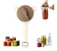 4-in-1 Multi-Purpose Jar Opener, Adjustable Stainless Steel Lid Remover, Multi-Functional Retractable Jar & Bottle Opener, Multi-Size Lid Tool for Jars, Cans & Wine, for Seniors & Arthritis (A)