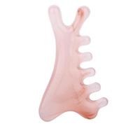 4-in-1 Multifuncional Gua Sha Peine de Masaje, Duradero Resina Peine Masaje Cuero Cabelludo Reutilizable Herramienta Gua Sha para Cabeza Rostro Cuello & Cuerpo (Rosa)