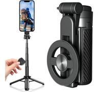 4 in 1 Multifunctional Magnetic Selfie Stick, 2025 New Phone Selfie Stick- No-Drop Phone Lock, Wireless Remote, Foldable & Retractable for Travel/Photography/Gym