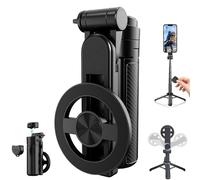 4-in-1 Multifunctional Magnetic Selfie Stick, 360° Rotation Phone Tripod with Wireless Remote for iPhone & Android, Portable Extendable, for Travel Vlog (1 Pcs)