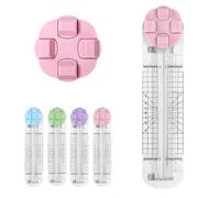 4 in 1 Paper Cutter, Bidirectional Papers Cutter, Equipped with Straight, Wavy, Perforation and Crease Blade, Creasing for Cutting Paper, Coupons, Photos (Pink)