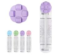 4 in 1 Paper Cutter, Bidirectional Papers Cutter, Equipped with Straight, Wavy, Perforation and Crease Blade, Creasing for Cutting Paper, Coupons, Photos (Purple)