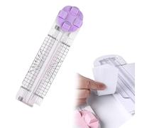 4 in 1 Paper Cutter, Duomiluo 4 in 1 Paper Trimmer, Scrapbooking Cutting Tools for Straight, Wavy, Dotted Lines and Creasing, for A4 Photos Cards DIY Projects (C-Purple)