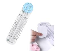 4 in 1 Paper Cutter, Duomiluo 4 in 1 Paper Trimmer, Scrapbooking Cutting Tools for Straight, Wavy, Dotted Lines and Creasing, for A4 Photos Cards DIY Projects (B-Blue)