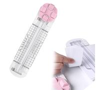 4 in 1 Paper Cutter, Duomiluo 4 in 1 Paper Trimmer, Scrapbooking Cutting Tools for Straight, Wavy, Dotted Lines and Creasing, for A4 Photos Cards DIY Projects (A-Pink)