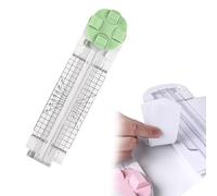 4 in 1 Paper Cutter, Duomiluo 4 in 1 Paper Trimmer, Scrapbooking Cutting Tools for Straight, Wavy, Dotted Lines and Creasing, for A4 Photos Cards DIY Projects (D-Green)