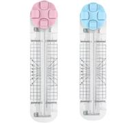 4 in 1 Paper Cutter, Duomiluo 4 Style Multi-Function Trimmer, With Straight, Wave, Perforated & Creasing Blades for Cutting Paper,Coupons,Photos,Postcards,Scrapbook,Cards (Pink+blue)