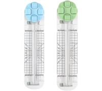 4 in 1 Paper Cutter, Duomiluo 4 Style Multi-Function Trimmer, With Straight, Wave, Perforated & Creasing Blades for Cutting Paper,Coupons,Photos,Postcards,Scrapbook,Cards (Blue+green)