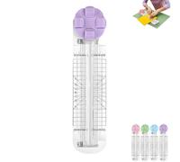 4 in 1 Paper Cutter, Duomiluo 4 Style Multi-Function Trimmer, with Straight Wave Perforated Creasing Blades for Cutting Paper,Coupons,Photos (Purple)