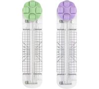 4 in 1 Paper Cutter, Duomiluo 4 Style Multi-Function Trimmer, With Straight, Wave, Perforated & Creasing Blades for Cutting Paper,Coupons,Photos,Postcards,Scrapbook,Cards (Green+purple)