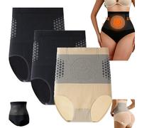 4-in-1 Sculpting Shorts, Burning Yoga Shorts High-Waist Tummy Control Seamless Shaping Panties for Women Firming and Shaping (3pc C,s)