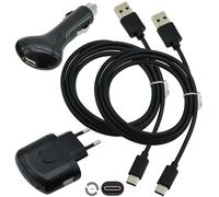4 IN 1 Sistema de Carga 2x USB C Cable de Datos + Coche Red Cable para