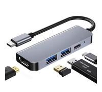 4 in 1 Tipo C Hub Base USB Multifuncional HDMI 4k / 30hz pd3.0 Carga rápida 87w Adapter Office School Home Travel