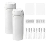 4 in 1 Travel Bottle Dispenser, Portable Leak Proof Refillable Travel Dispenser Bottle 4 in 1 with Scale & Labels - 4-in-1 Refillable Travel Dispenser Bottles for Shampoo, Lotion (2 * White)