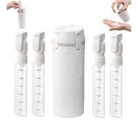 4-in-1 Travel Dispenser Bottle,4 Pack 30ML Travel Bottles for Toiletries,Refillable, Leak Proof,Portable Containers for Shampoo Lotion Conditioner Cream,for Business Trips Gym Camping (Gray)