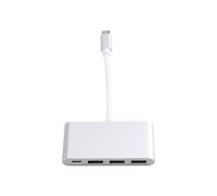 4-in-1 USB C Hub Power USB 3.0 for Surface Chrome Stable USB 3.0 USB HUB Adapter