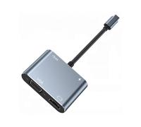 4-in-1 USB C to 4K -Compatible VGA USB C Hub Adapter Portable Adapter Multiple Port Hub for Air ChromeBook