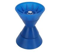 4 Inch Boat Roller Bow Stop with 1/2in Shaft, Blue Trailer Roller Assembly for Yachts, Scratch PU Material, Shock Absorbing Design for Boat Centering and Stability During