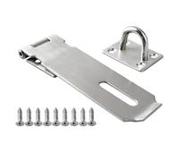 4 Inch Door Buckle Lock Stainless Steel Hanging With Fixing Screw Is Suitable For External And Window Cabi(1pc silvery)
