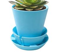 4 Inch Self Watering Pots | 10cm Automatic Watering Small Cute Planter | Outdoor Flower Pots | For Indoor Garden Porch Front Door Deck Balcony Yard Landscape Planting Trees