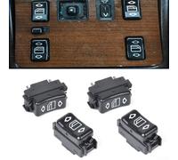 4 interruptores de cristal para Mercedes W124 W126 W201 números de pieza 1248204510, 1248204610, incluye 2 derecha + 2 izquierda