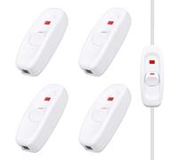 4 interruptores de lámpara intermedios interruptor de cable con luz LED de control 250 V 10 A interruptor de cuerda para escritorio, lámpara de cama, lámparas de mesa, pequeños electrodomésticos