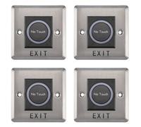 4 interruptores de sensor infrarrojo sin contacto, interruptores sin contacto, botón de salida de apertura de puerta con indicación LED