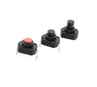 4 interruptores UPS con botón pulsador de autobloqueo y linterna, microinterruptor de encendido de 6 A/10 A, altura 13,5/15,5/18,5 mm.(4pcs18.5mm)