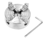 4 Jaw Lathe Chuck, 4 Jugo de chuck de Lathe Lathe, accesorio de abrazadera de chuck, aleación de zinc, desgaste tolerante, fuerte y resistente, para mini torno de metal, torno de