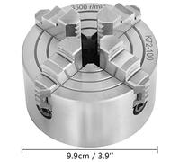 4 JAW Manual Torno Chuck 125mm K72-100 k72-125 Independiente reversible W / 4pcs Tornillo de montaje for torneado de madera Cnc Perforación