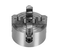 4-Jaw Metal Tordhe Chuck, Accesorios de Torno K72-80 Acero de Alta Velocidad 4000R / Min 80 Mm / 3.15 Pulgadas con Llave y Tornillos Manual Torno, para Metal