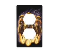 4 jinetes esqueletos Cowboys cubierta de interruptor de luz decorativa 1 banda placa de pared para cocina, cuarto de baño, tamaño 7 x 11,4 cm