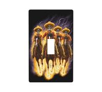 4 jinetes esqueletos Cowboys cubierta decorativa para interruptor de luz, 1 interruptor, placa de pared para cocina, granja, dormitorio, baño, decoración artística
